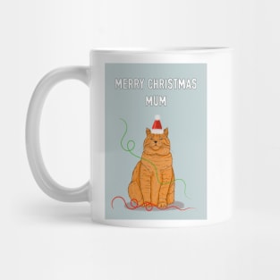 Ginger Cat Mum Christmas Illustration Mug